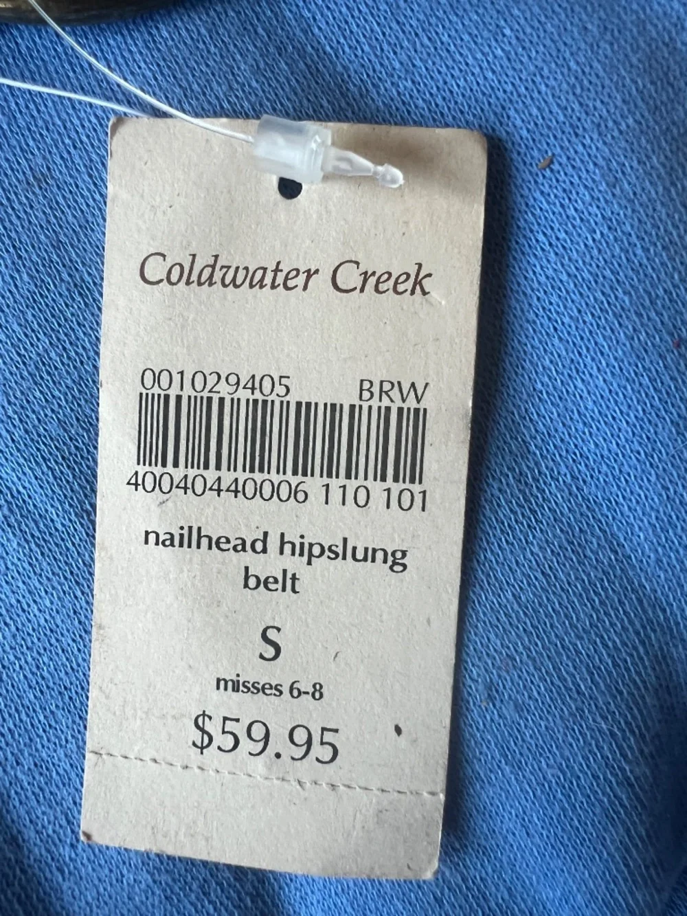 Coldwater Creek Nailhead Hipslung Leather Belt